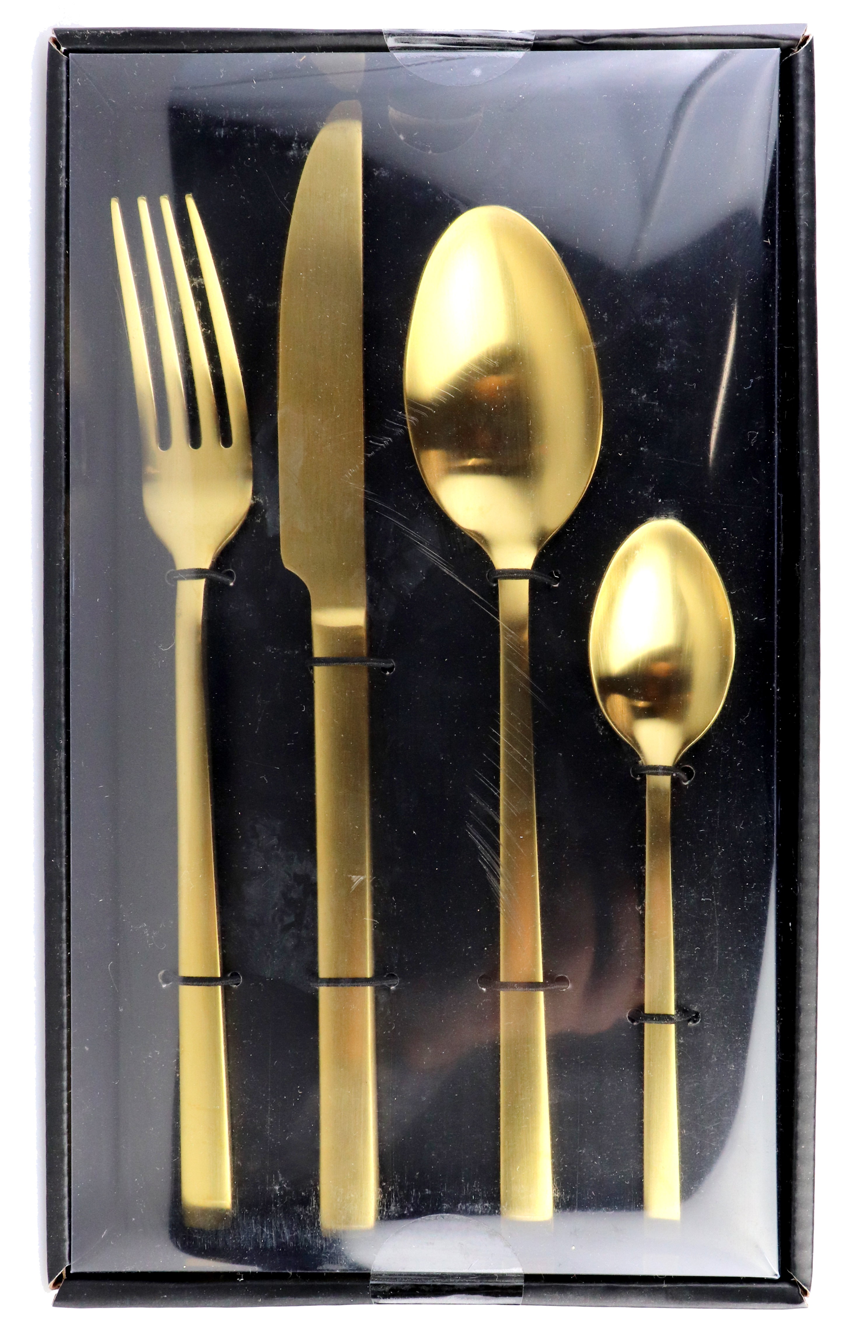 Set tacamuri - Cutlery - 16 bucati, Gold Matt | Bovictus