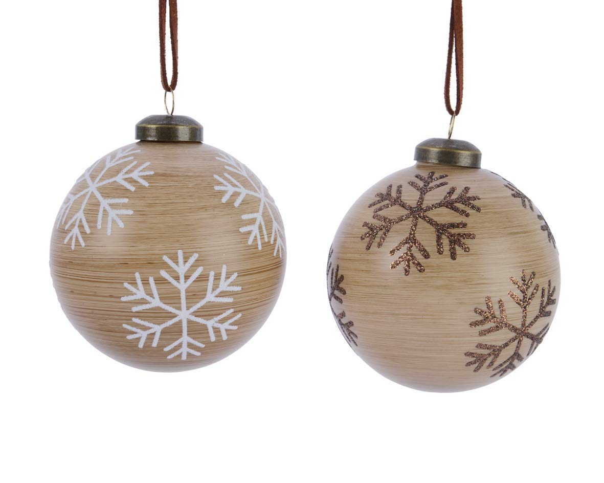  Glob decorativ - Snowflake Wood Effect | Kaemingk 