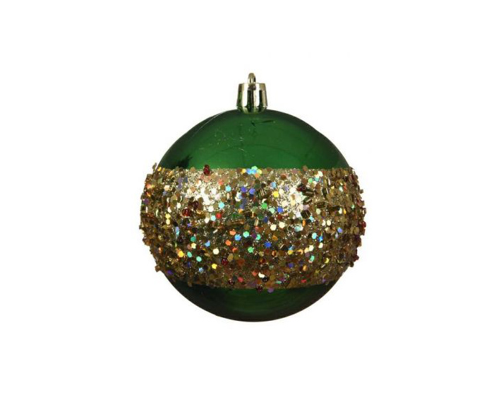 Glob Craciun - Decoris Glitter, Pine Green | Kaemingk