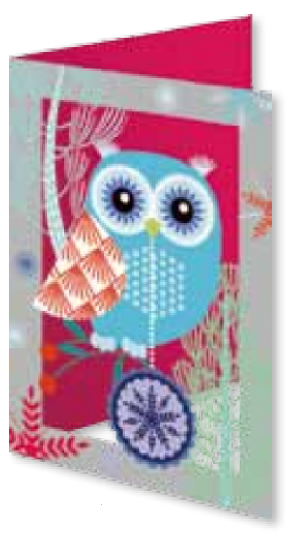 Felicitare Craciun - Owl & Decoration | Roger La Borde, Roger La Borde