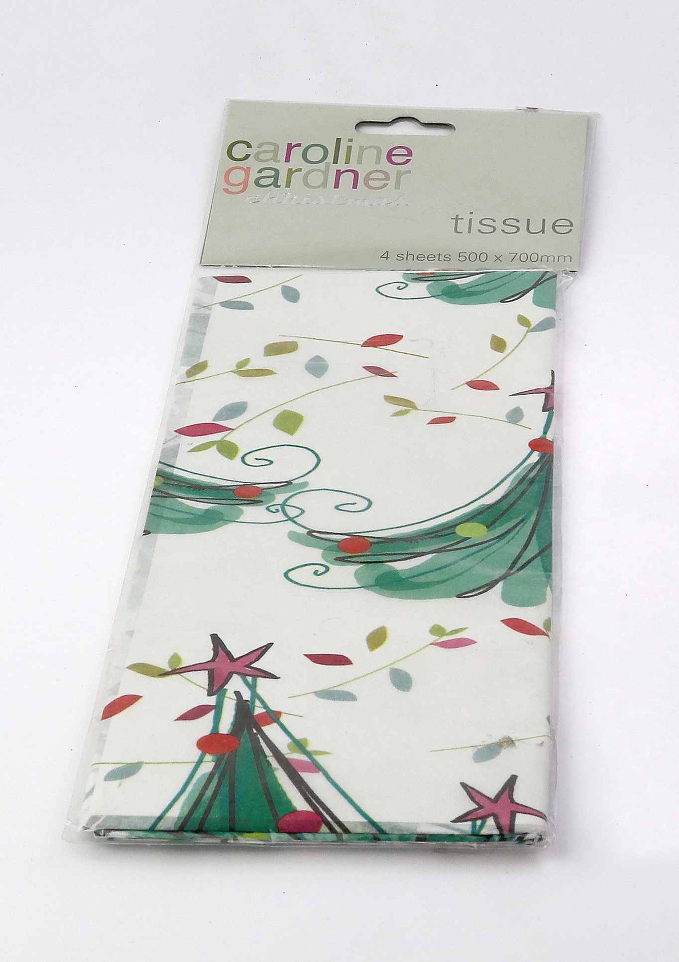 Set hartie de impachetat - Caroline Gardner Christmas, 4 tissue sheets 50x75cm | Penny Kennedy