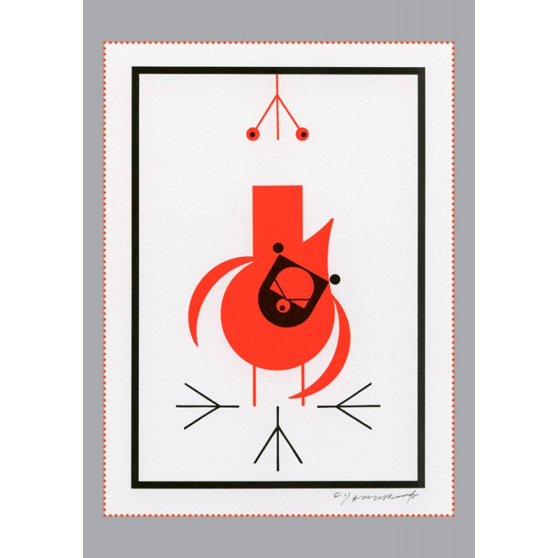 Felicitare-Charley Harper Cardinal | Pomegranate