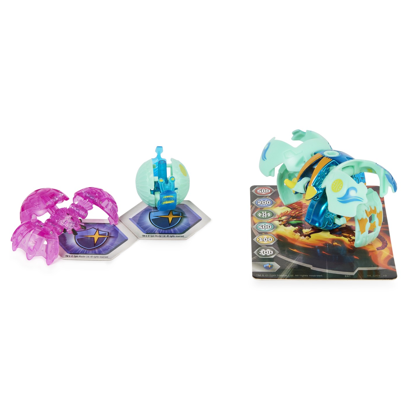 Set 3 jucarii - Bakugan Evolutions S4 - Platinum Powerup - Sectanoid, Nano Widow si Nano Sludgem | Spin Master - 4 | YEO