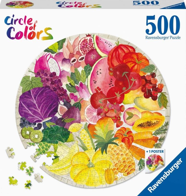 Puzzle 500 de piese - Cerc Fructe si Legume | Ravensburger