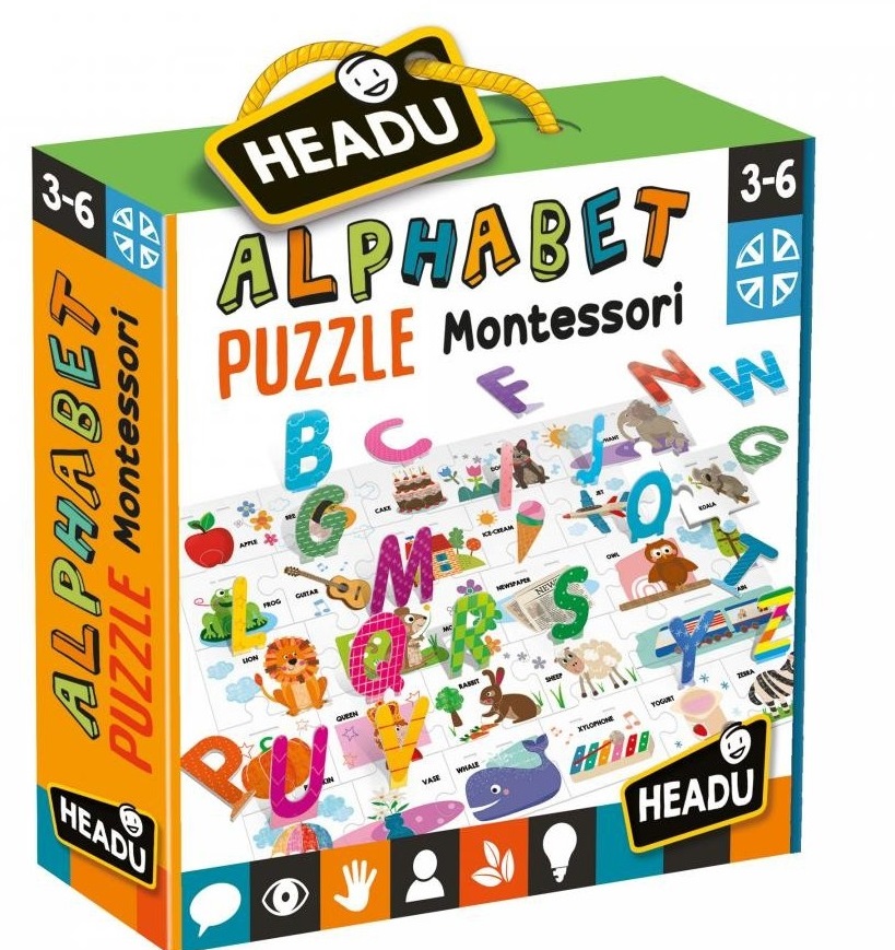 Puzzle 26 de piese - Montessori Alfabet | Headu