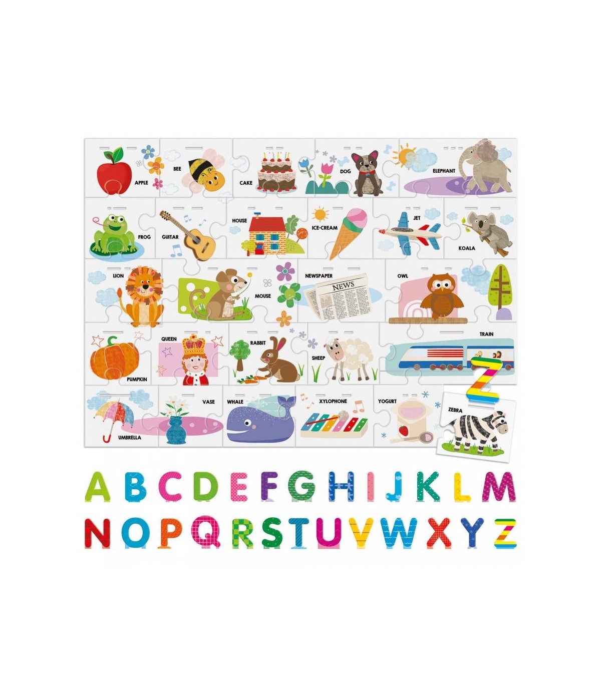 Puzzle 26 de piese - Montessori Alfabet | Headu
