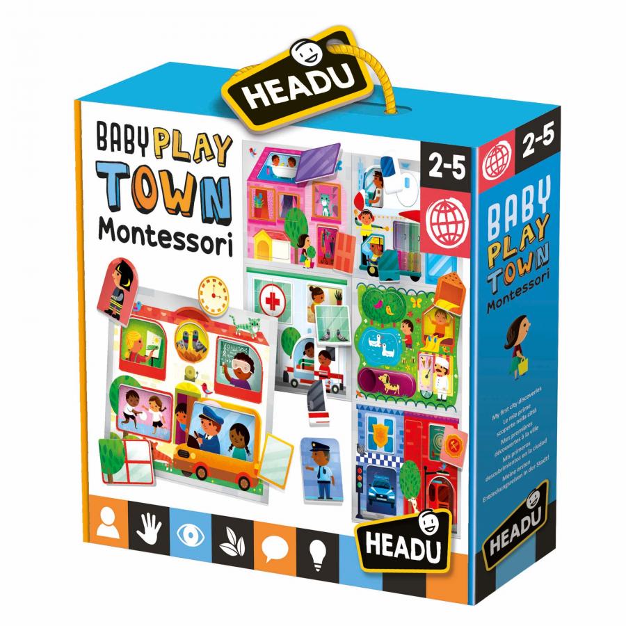 Puzzle educativ - Baby Play Town Montessori | Headu - 2