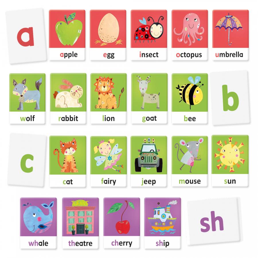 Joc educativ - Tactile and Phonics Alphabet, Montessori Flashcards | Headu