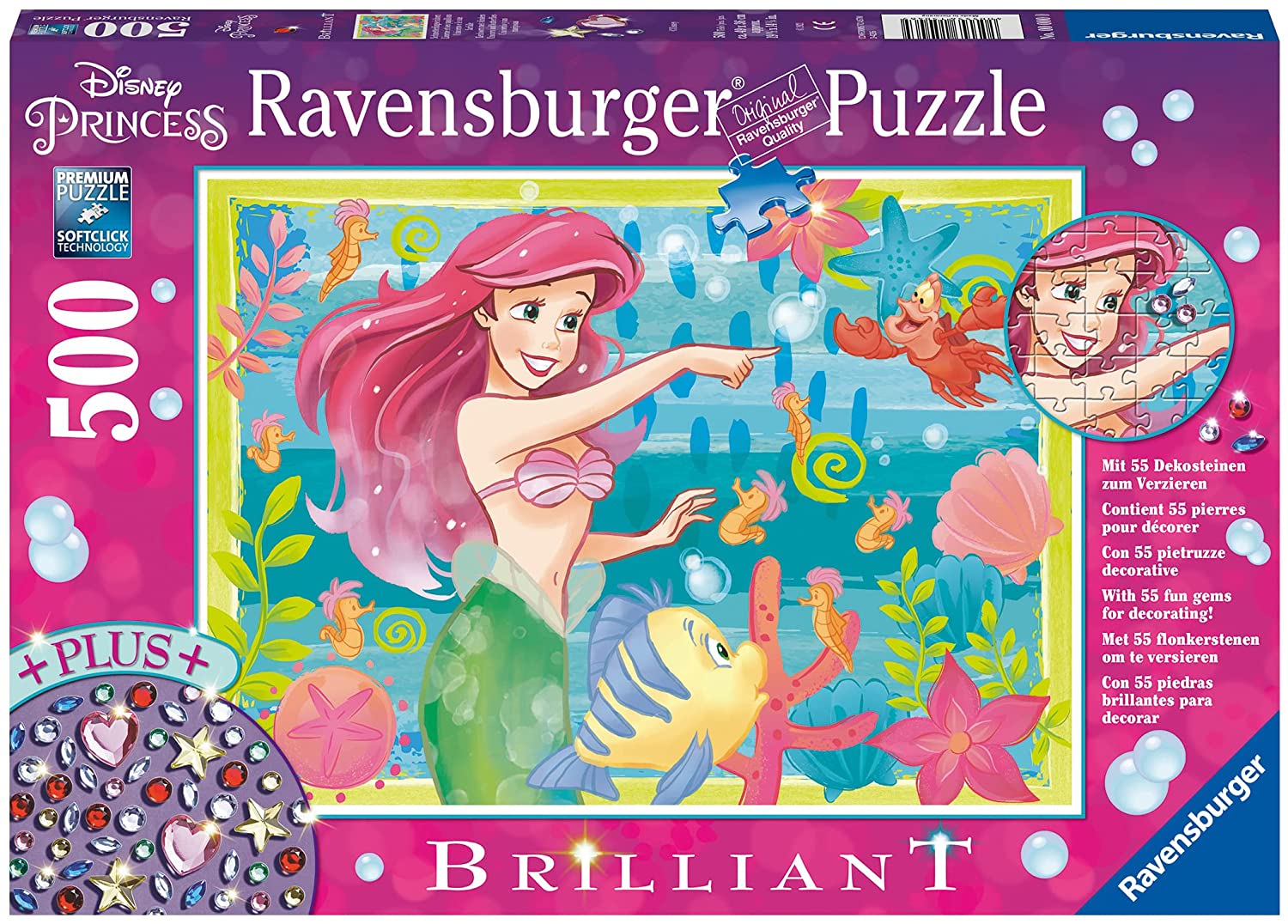 Puzzle - Disney Princess - Ariel, 500 piese | Ravensburger