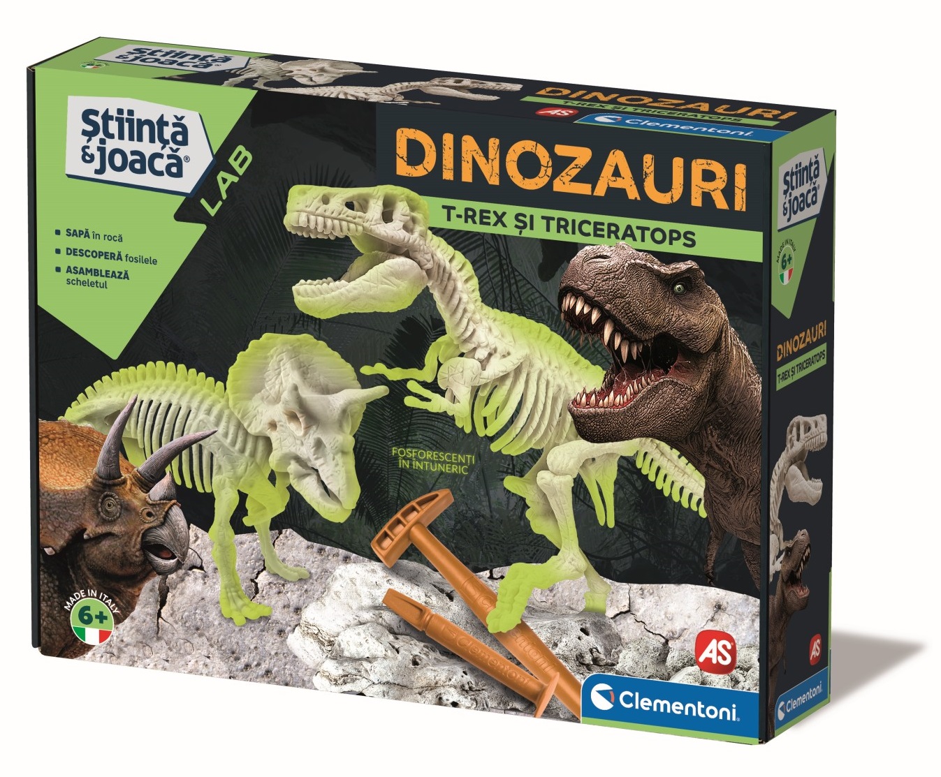  Kit stiintific - Dinozauri T-Rex & Triceratops | Clementoni 