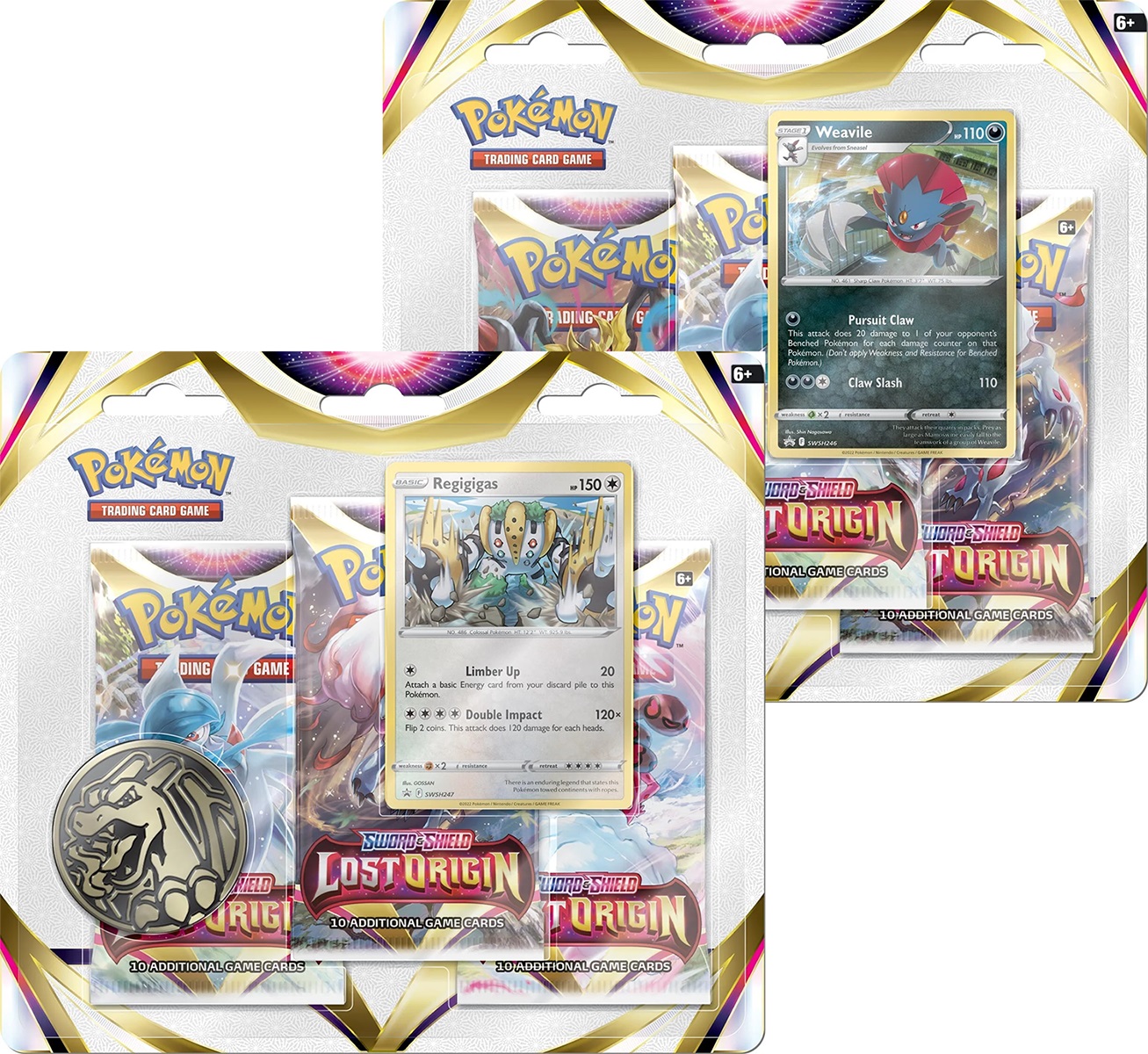 Joc de carti - Pokemon TCG: Sword & Shield Lost Origin 3 Pack Blister - mai multe modele | The Pokemon Company