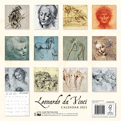 Calendar 2023 - Leonardo da Vinci | Flame Tree Publishing