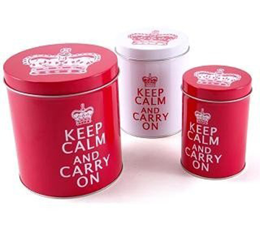 Set cutii depozitare - Keep Calm And Carry On, 3 bucati | Creative Tops