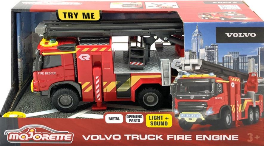 Majorette Volvo - Masina de Pompieri, 19 cm | Majorette