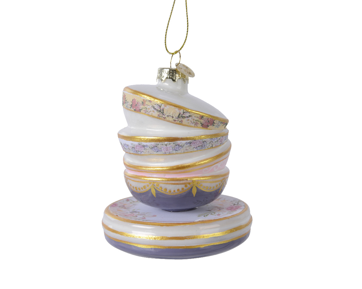 Ornament brad - Tableware Glass Bowls with Plates - Pink | Kaemingk
