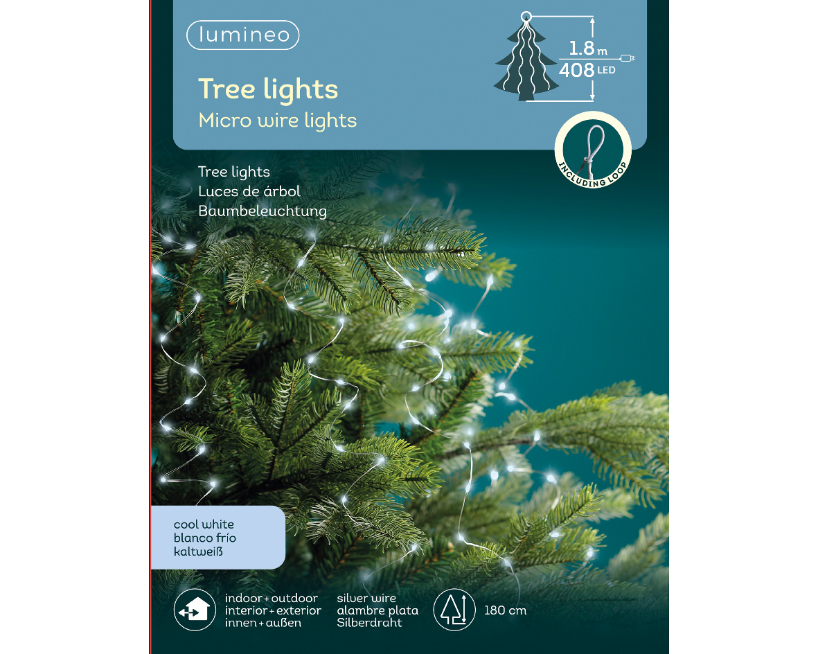 Ghirlanda de luminite - Micro LED Tree Bunch Silver Wire Cool White - Outdoor | Kaemingk - 2 | YEO