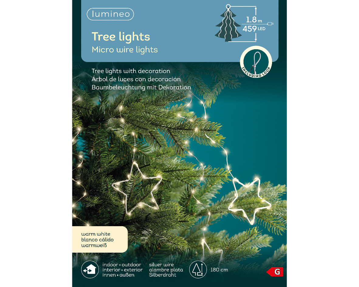 Ghirlanda de luminite - Micro LED Tree Bunch Star - Outdoor | Kaemingk