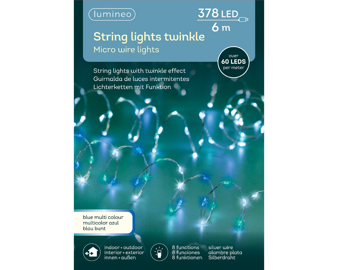 Ghirlanda de luminite - Micro LED - Extra Dense Lights 8 Function Twinkle Effect - Outdoor | Kaemingk