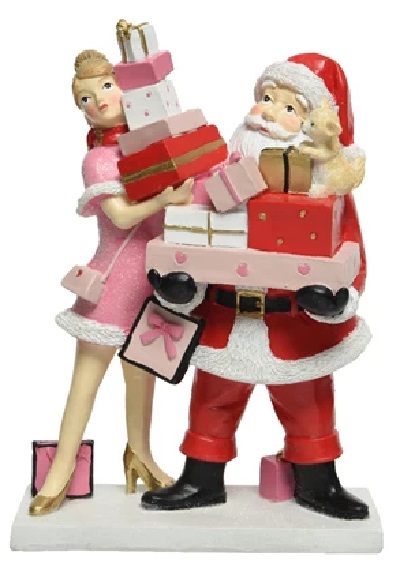 Figurina decorativa Craciun - Santa & Mrs. Santa | Kaemingk