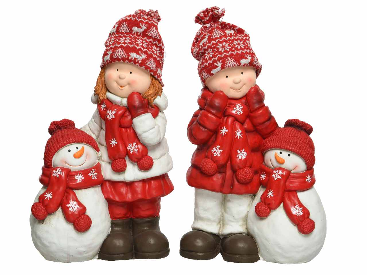 Figurina - Child with Snowman - doua modele - pret pe bucata | Kaemingk