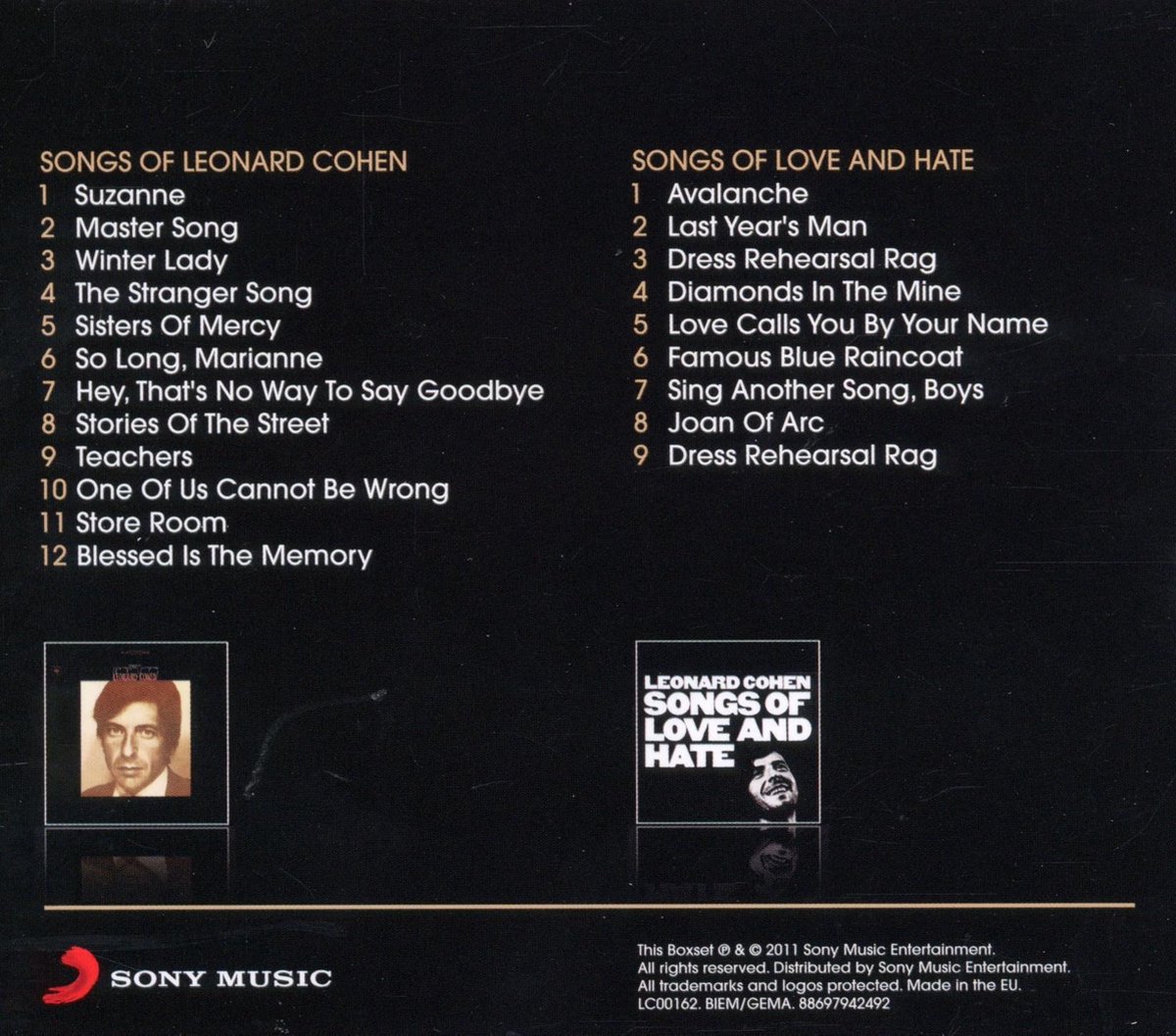 Songs of Leonard Cohen. Songs of Love and Hate | Leonard Cohen