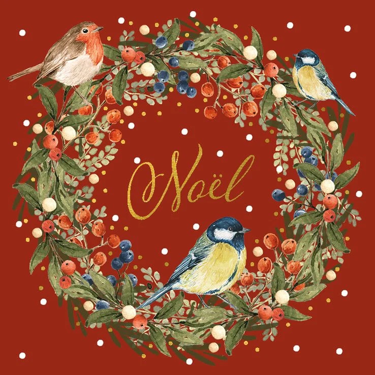 Felicitare - Noel Birds Wreath | The Art File