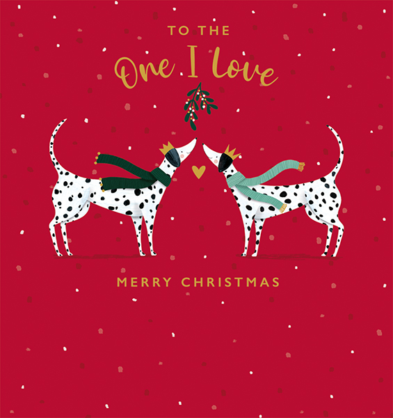 Felicitare - To The One I Love Merry Christmas - Dalmatians | The Art File