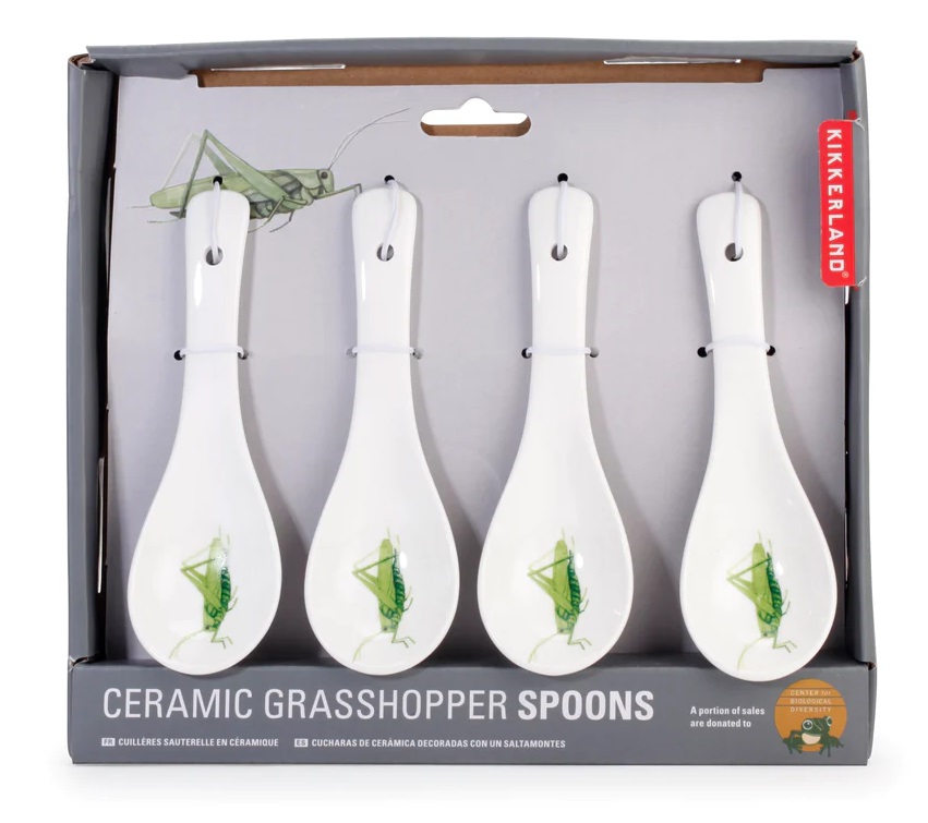 Set linguri ceramica - Grasshopper | Kikkerland