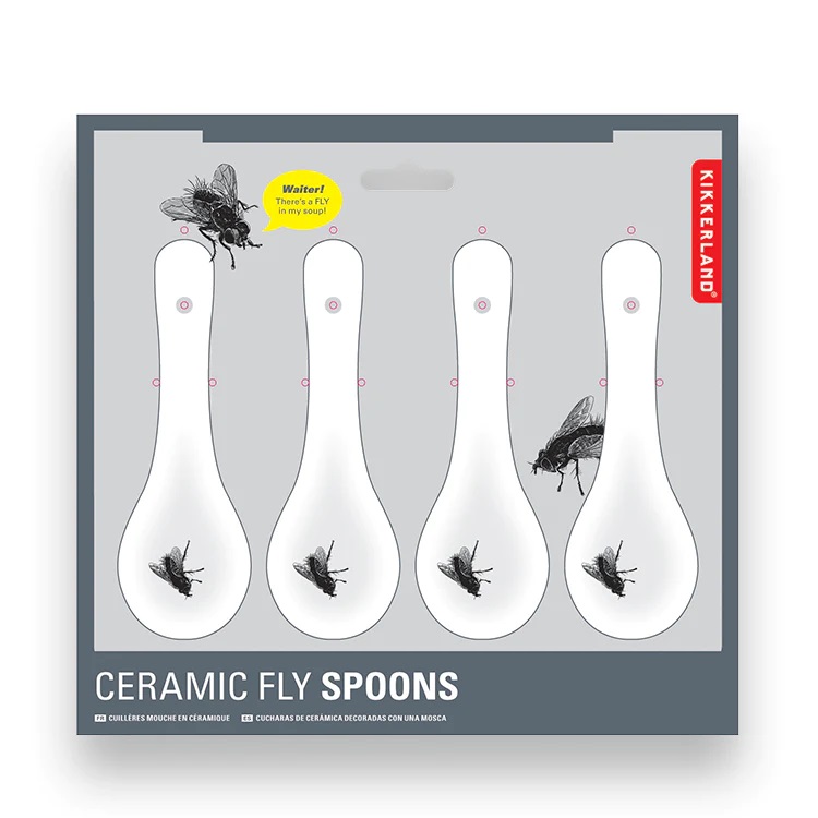 Set 4 linguri ceramica - Fly | Kikkerland