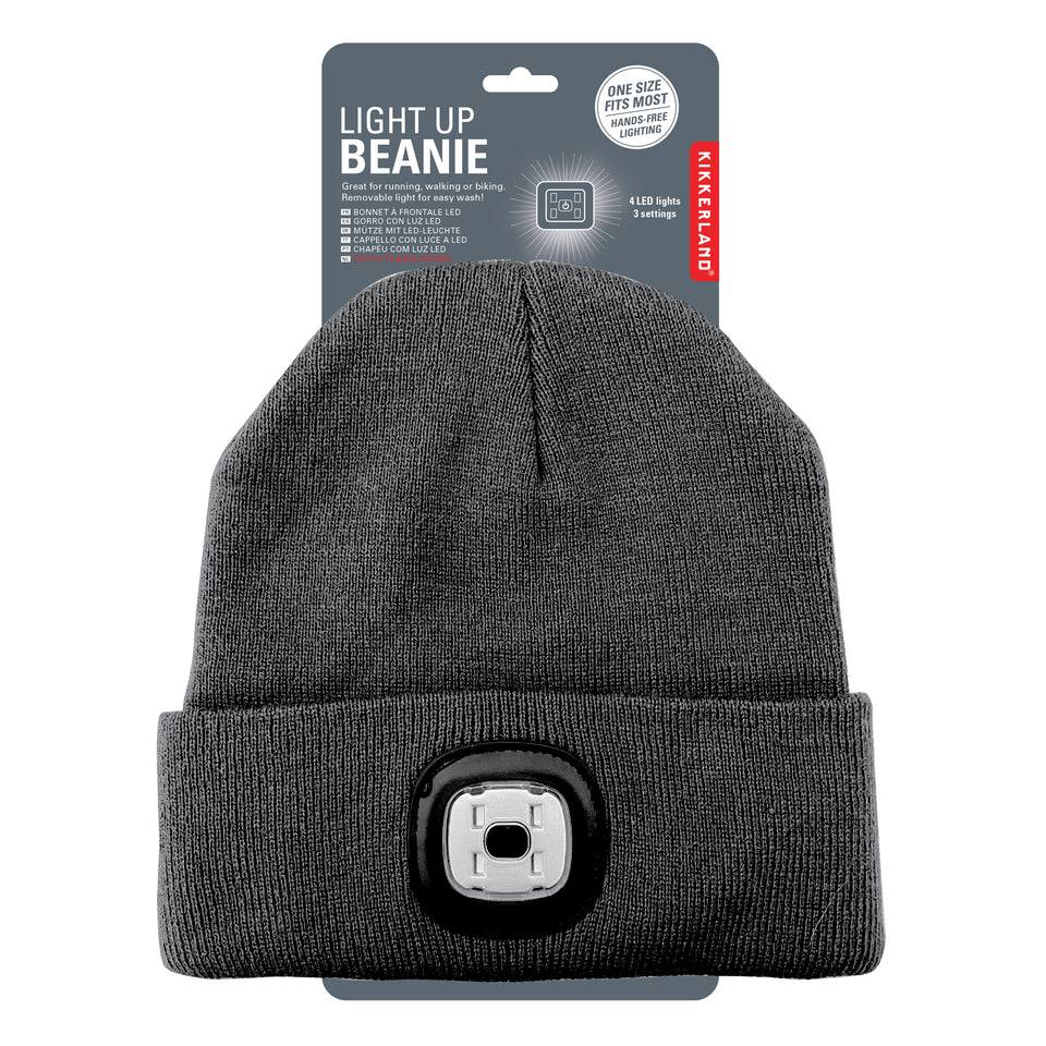 Caciula cu LED incorporat - Grey Light Up Beanie | Kikkerland