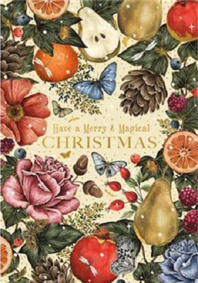 Felicitare - Magical Christmas Pears and Fruits | The Art File