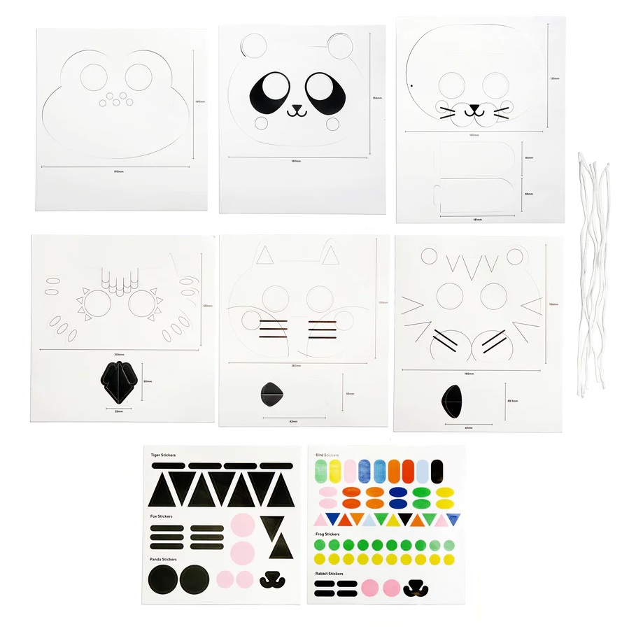 Kit decorativ - Make, Paint & Play - Animal Mask | Kikkerland - 1 | YEO