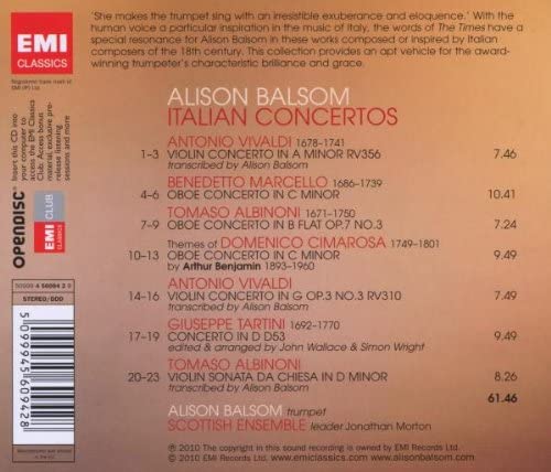 Italian Concertos | Alison Balsom, Various Composers, Scottish Ensemble