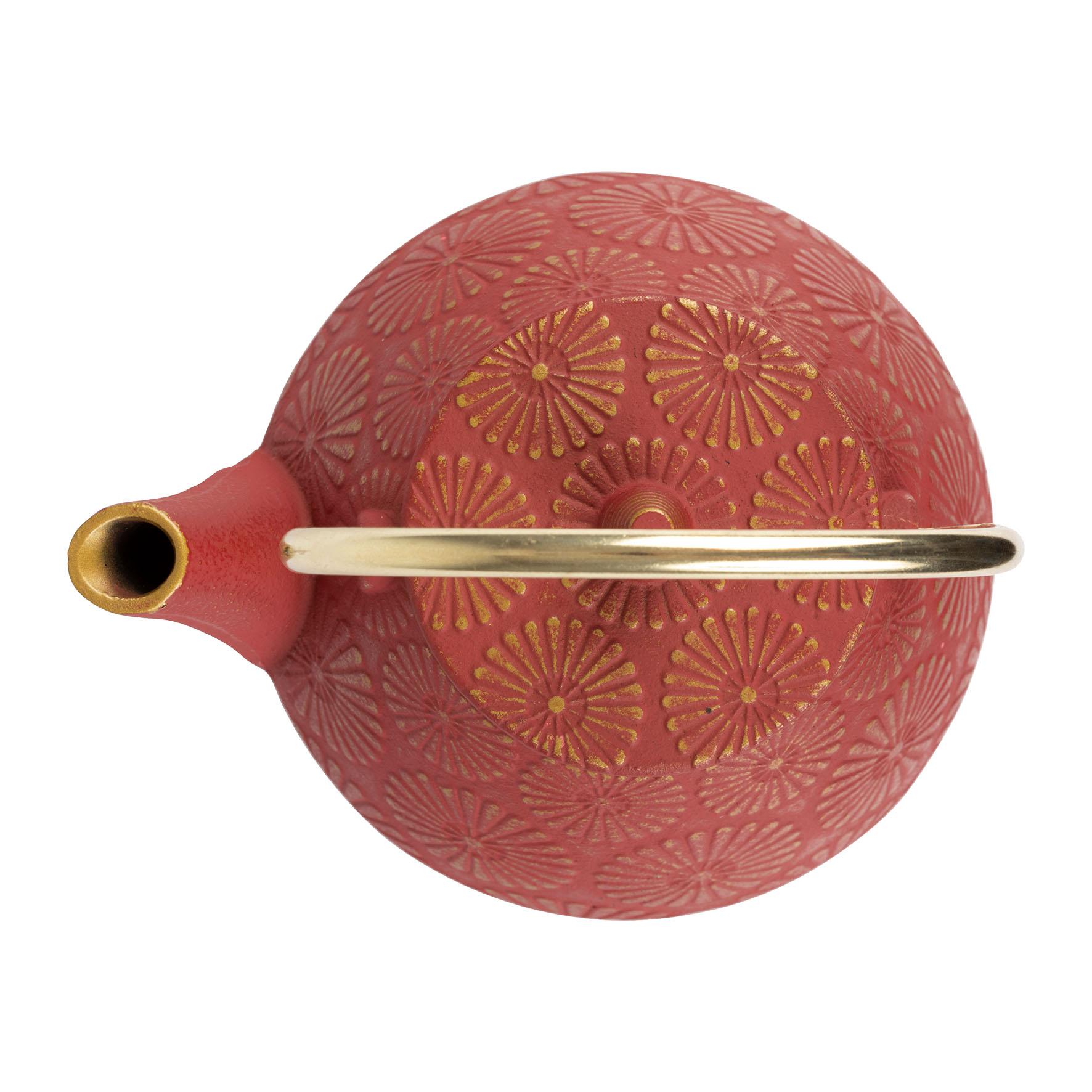 Ceainic fonta - Lotus - Red Golden Handle | Sema Design - 2 | YEO