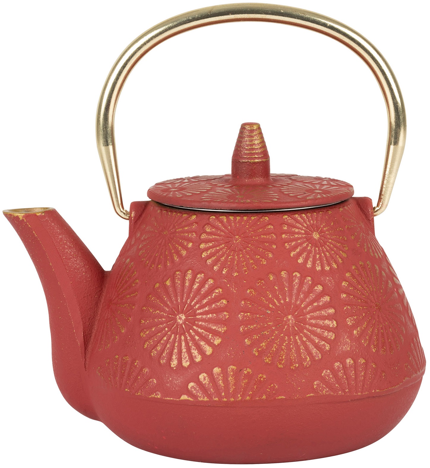 Ceainic fonta - Lotus - Red Golden Handle | Sema Design