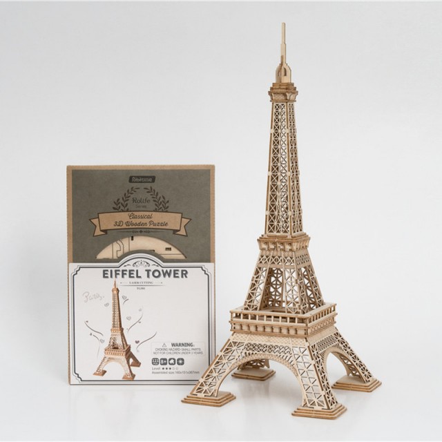 Puzzle 3D - Turnul Eiffel, 121 piese | Robotime - 2
