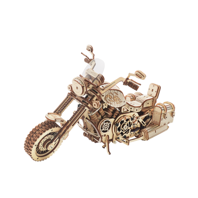 Puzzle 3D - Cruiser Motorcycle, 420 piese | Robotime image