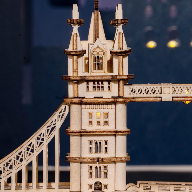 Puzzle 3D - Tower Bridge, 113 piese | Robotime image2