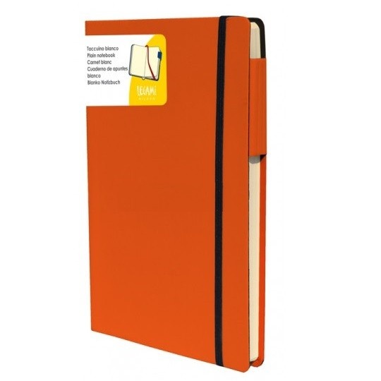 Carnet foaie liniata cu coperta portocalie - Notebook Medium Plain Orange | Legami
