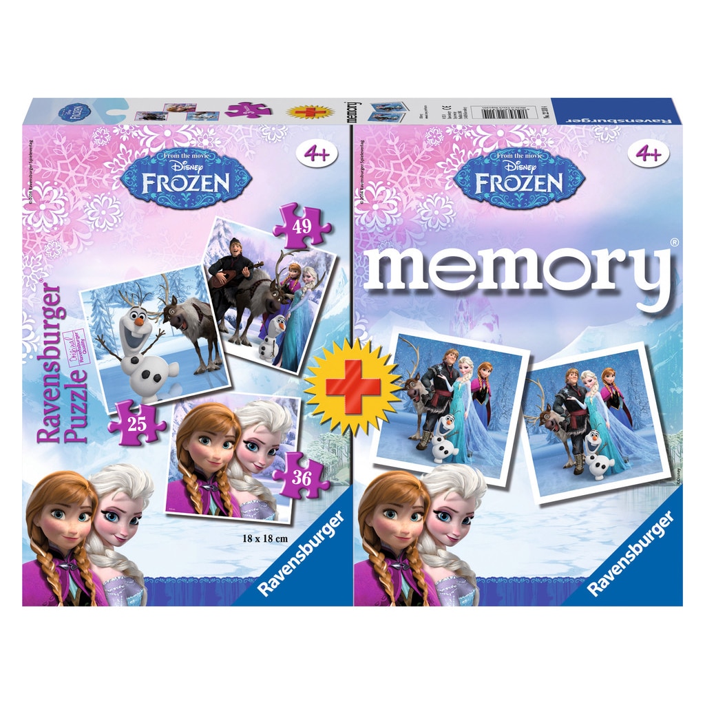 Set 3 puzzle-uri si joc memorie - Frozen | Ravensburger