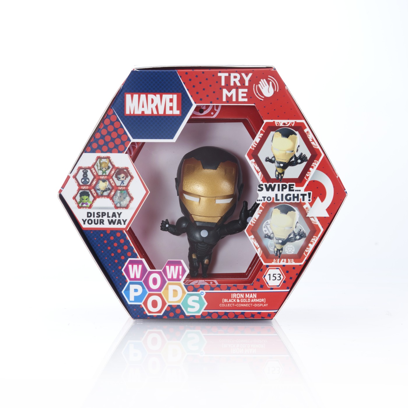 Figurina Wow! Stuff – Marvel Iron Man cu armura negru si auriu | Wow! Pods - 8 | YEO