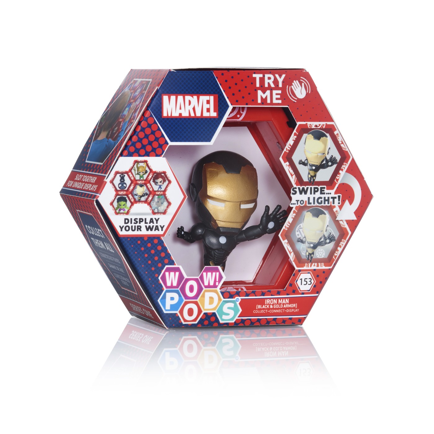 Figurina Wow! Stuff – Marvel Iron Man cu armura negru si auriu | Wow! Pods - 4 | YEO