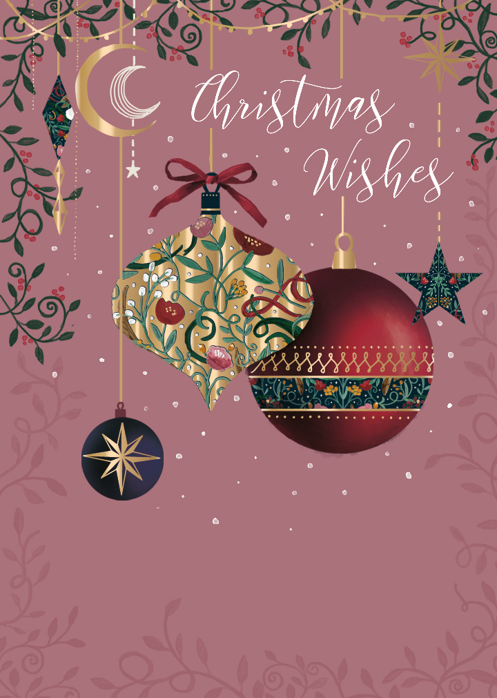 Felicitare - Tinsel & Tidings - Christmas - Festival Baubles | Ling Design