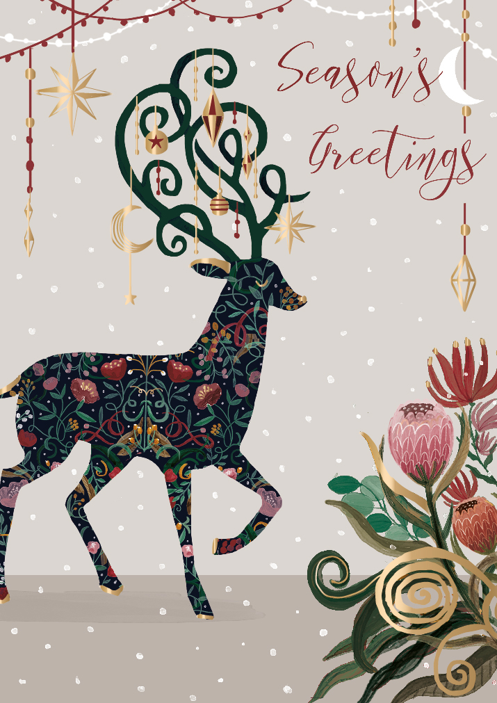 Felicitare - Tinsel & Tidings - Christmas - Stag | Ling Design