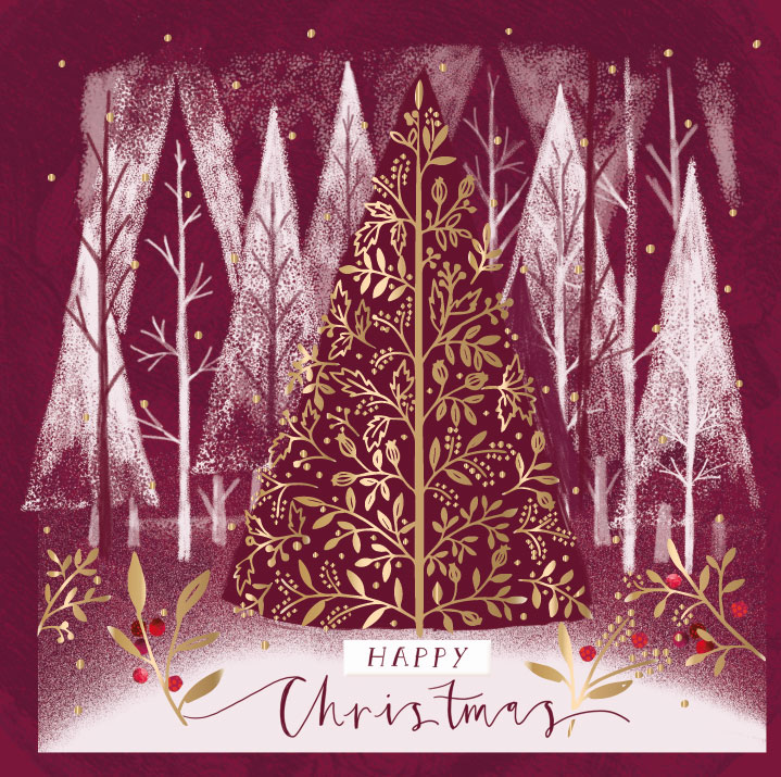 Set felicitari - Christmas Premium - Golden Christmas Tree | Ling Design