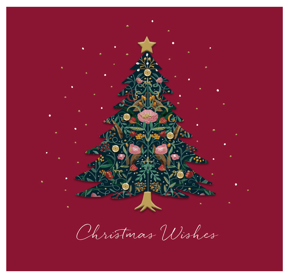 Set felicitari - Christmas Luxury - Ornate Tree | Ling Design