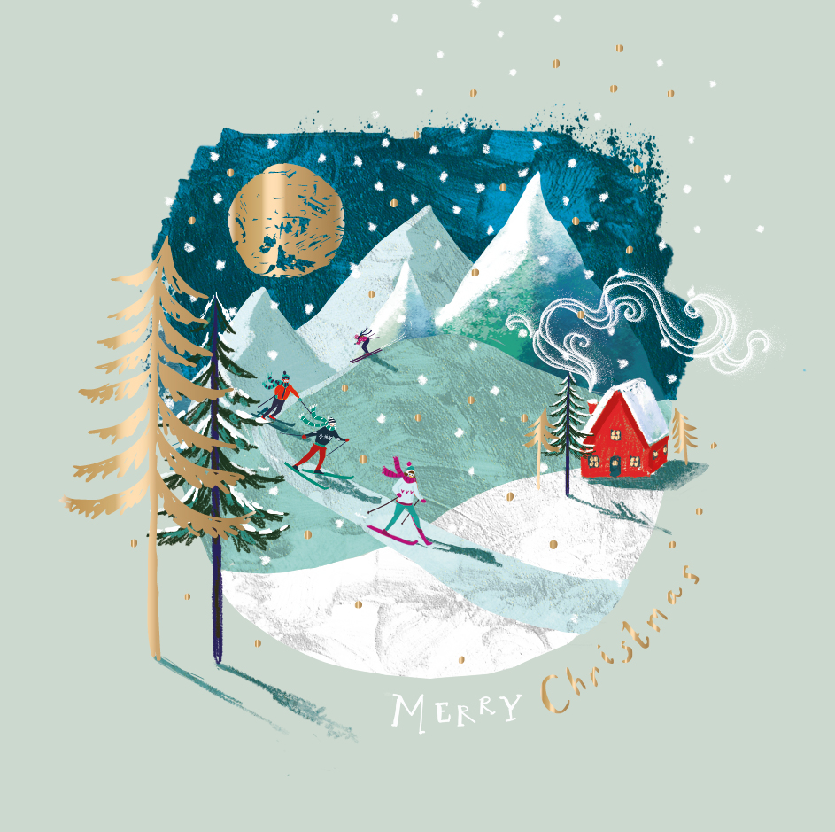 Felicitare - Curious Inksmith - Christmas - On The Slopes | Ling Design