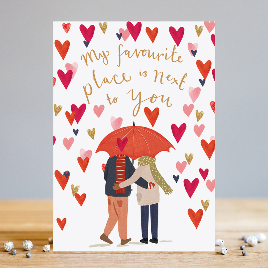 Felicitare - Favourite Place Hearts | Louise Tiler Designs