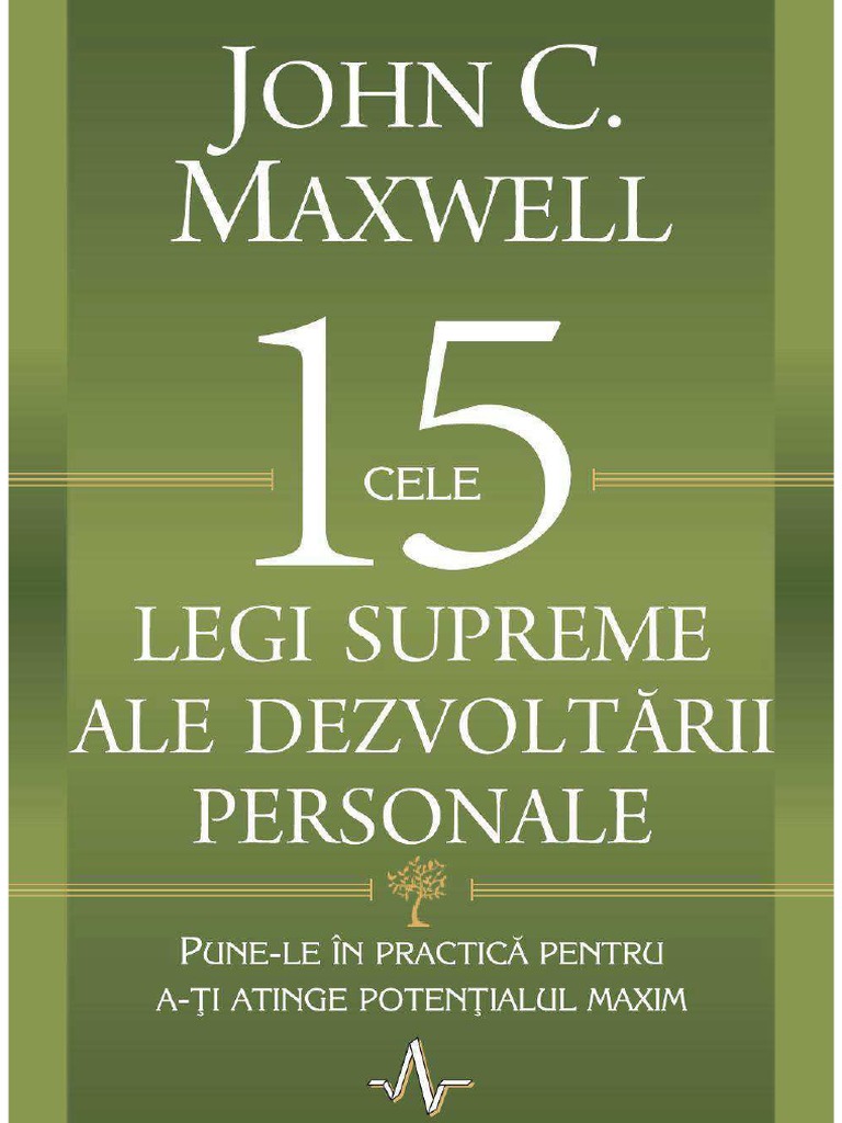 Cele 15 legi supreme ale dezvoltarii personale | John C. Maxwell Amaltea 2022