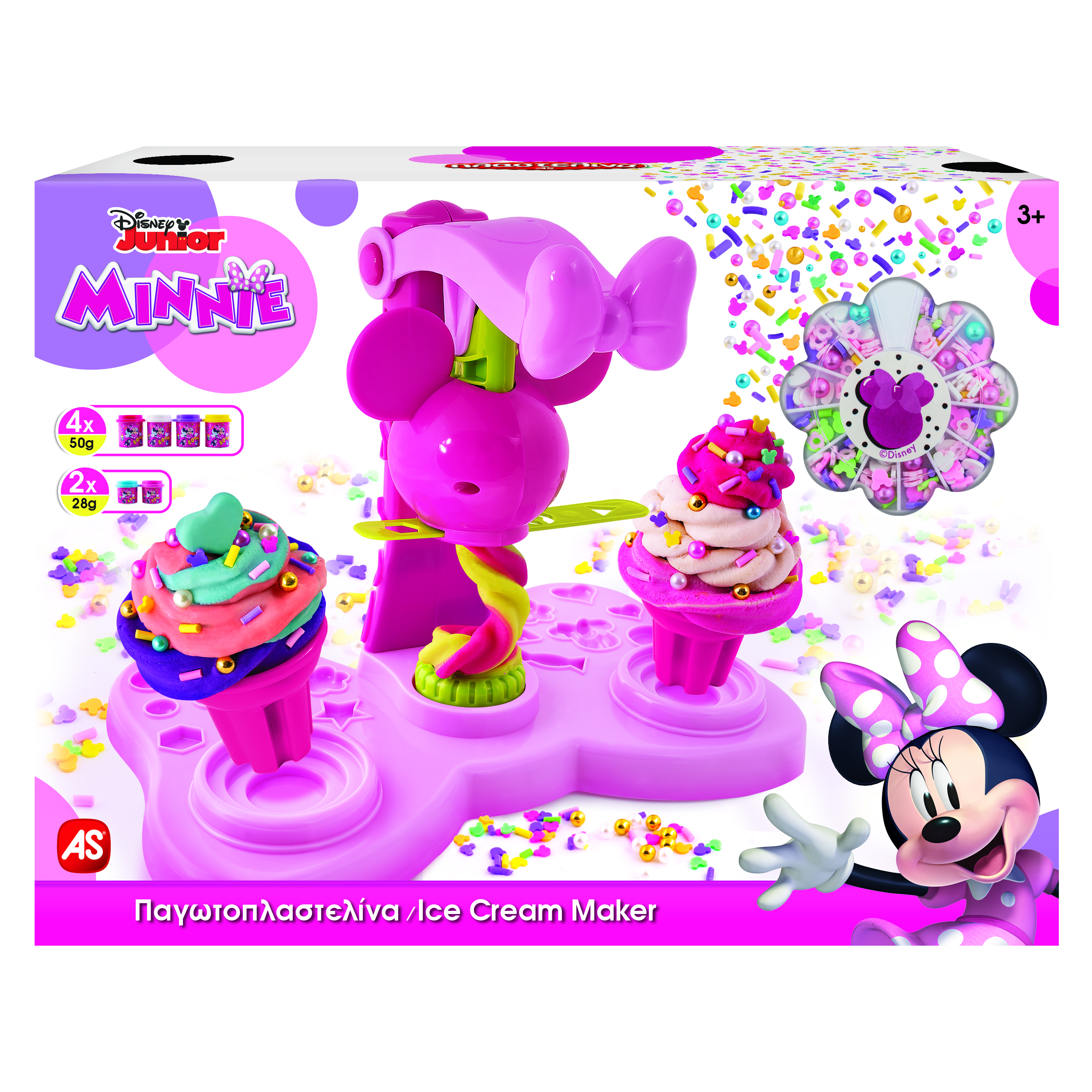 Disney Masina de inghetata de plastilina - Minnie cu decoratiuni colorate | As - 8 | YEO